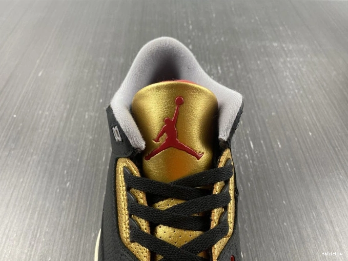 Reps TBK WMNS Black 3 Gold Jordan CK9246-067 Air 0719